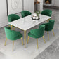 Ensemble de Table à manger rectangulaire 1/2/5 pièces, Table et chaises de salle à manger en pierre moderne