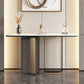 Console di pietra bianca Tavola 1 scaffale 31,5 "tavolo di accento alto per sala