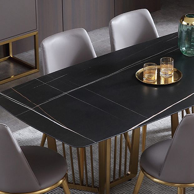 1/4/5/7 Pieces Modern Furniture Black Rectangle Stone Top Dining Room Set Clearhalo 'Dining Room Sets' 'Dining Tables & Seating' 'dining_room_set' 'furn' 'furn_dining_room_set' 'Furniture' 'furniture_dining_room_set' 'Kitchen & Dining Furniture' 'kitchen&dining_furn' 'kitchen' 1200x1200_41a68416-7bec-45da-9c2d-b36c3c01eca9