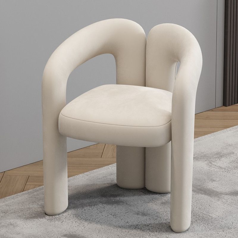 Matte Finish Open Dining Chair Designer Style Home Velvet Arm Chair Clearhalo 'Dining Chairs' 'Dining Tables & Seating' 'dining_chair' 'furn' 'furn_dining_chair' 'Furniture' 'Kitchen & Dining Furniture' 1200x1200_41a8f20f-6de8-4669-a688-7c62ddc8e67c
