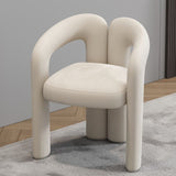Matte Finish Open Dining Chair Designer Style Home Velvet Arm Chair