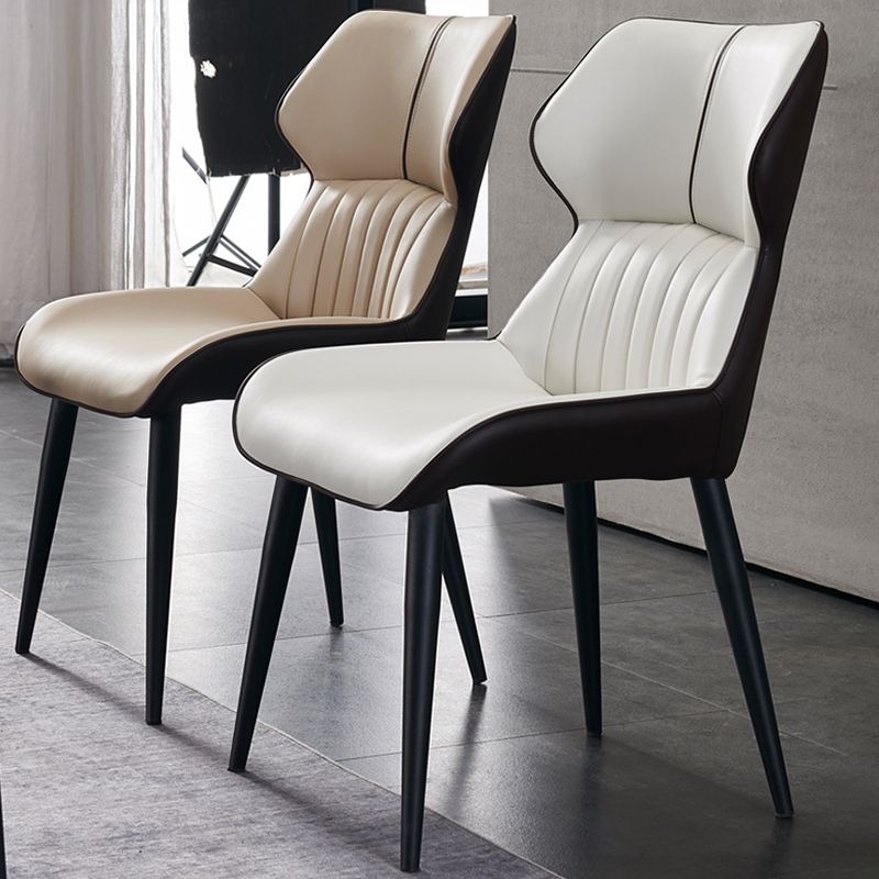 Minimalist Design Arm Wingback Side Chairs Faux Leather Side Chair Clearhalo 'Dining Chairs' 'Dining Tables & Seating' 'dining_chair' 'furn' 'furn_dining_chair' 'Furniture' 'Kitchen & Dining Furniture' 1200x1200_41a980b3-2b5c-4c99-a3ea-971c697f3d2b