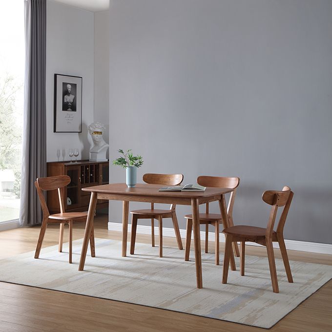 Glam Solid Wood Rectangle Shape Dining Table Brown Standard Dining Table for Kitchen Clearhalo ' dining_table' 'Dining Tables & Seating' 'Dining Tables' 'furn' 'furn_dining_table' 'Furniture' 'furniture_dining_table' 'Kitchen & Dining Furniture' 'kitchen&dining_furn' 'kitchen' 'kitchen_dining_table' 1200x1200_41a9f145-bb27-4b6c-9da2-3f36af5af575