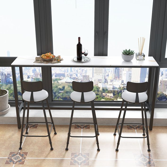 Modern Style Bar Table Solid Wood and Iron Coffee Shop Bar Table Clearhalo 'Bar Furniture' 'Bar Tables' 'bar_tables' 'furn' 'furn_bar_tables' 'Furniture' 'furniture_bar_tables' 'Kitchen & Dining Furniture' 1200x1200_41aadbbb-f2cd-4ec3-8a19-426f164fea92