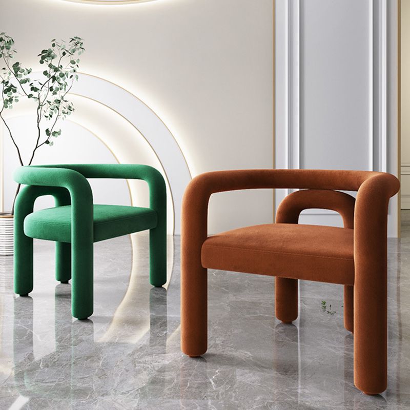 Contemporary Arm Chair Upholstered Open Back Dining Armchair Clearhalo 'Dining Chairs' 'Dining Tables & Seating' 'dining_chair' 'furn' 'furn_dining_chair' 'Furniture' 'Kitchen & Dining Furniture' 1200x1200_41ab5dbd-7de6-46aa-b23f-28257ead4fd5