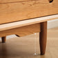 Scandinavische tv-mediastandaard massief houten tv-console met 2 lades