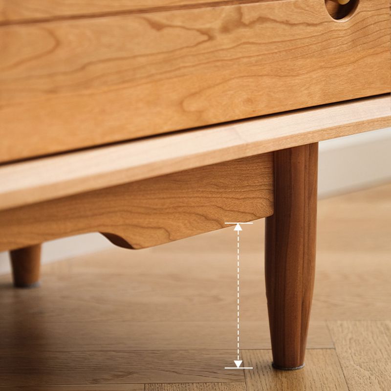 Scandinavische tv-mediastandaard massief houten tv-console met 2 lades
