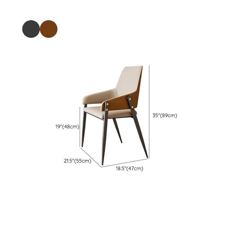 Industrielle Polsterarm Stuhl Küche Parsons Essstuhl