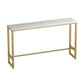 Mesa de bar rectangular de piedra sinterizada, mesa de bar con base dorada y metálica para cocina y sala de estar