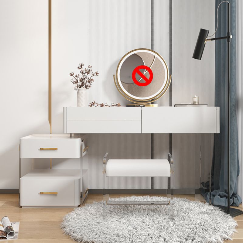 Hedendaagse make -up ijdelheid bureau leisteen top ijdelheid kleedtafel set