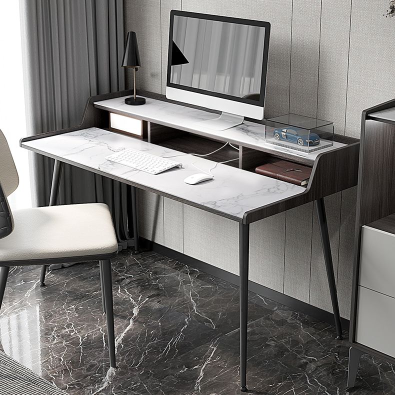 Bureau d'ordinateur en pierre de style industriel bureau rectangulaire de bureau