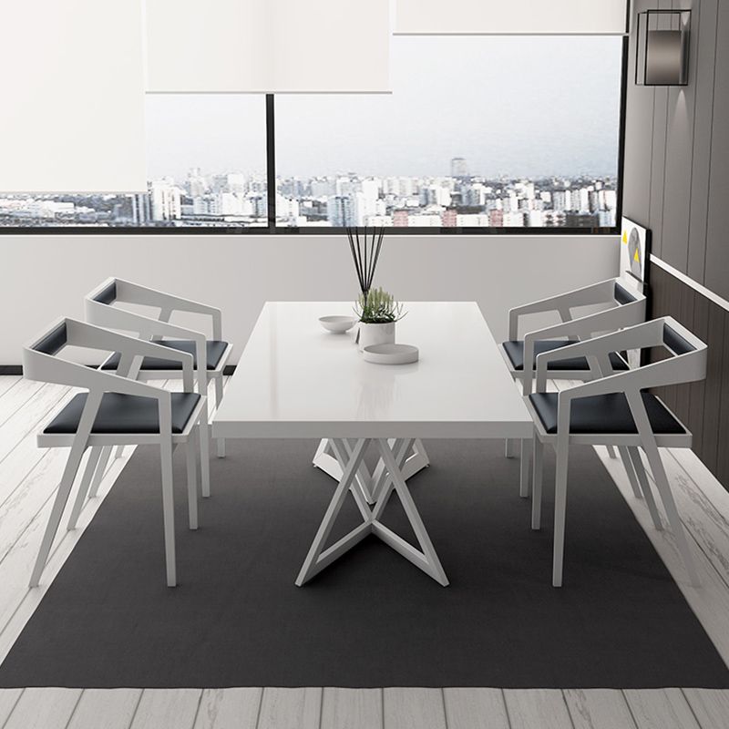 Rectangle Double Pedestal Luxury Style Dining Table Fixed Table with Solid Wood Clearhalo ' dining_table' 'Dining Tables & Seating' 'Dining Tables' 'furn' 'furn_dining_table' 'Furniture' 'furniture_dining_table' 'Kitchen & Dining Furniture' 'kitchen&dining_furn' 'kitchen' 'kitchen_dining_table' 1200x1200_41b09a13-a245-4f1a-bb11-168c3bc37bc2