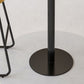 Juego de mesa de bar redonda moderna, mesa de bar con tapa de piedra de 1/3 piezas y taburetes de cuero