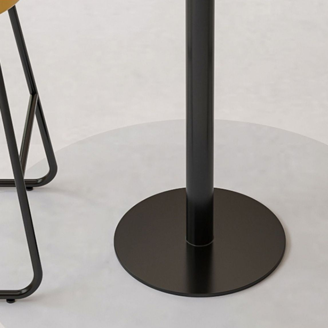 Juego de mesa de bar redonda moderna, mesa de bar con tapa de piedra de 1/3 piezas y taburetes de cuero