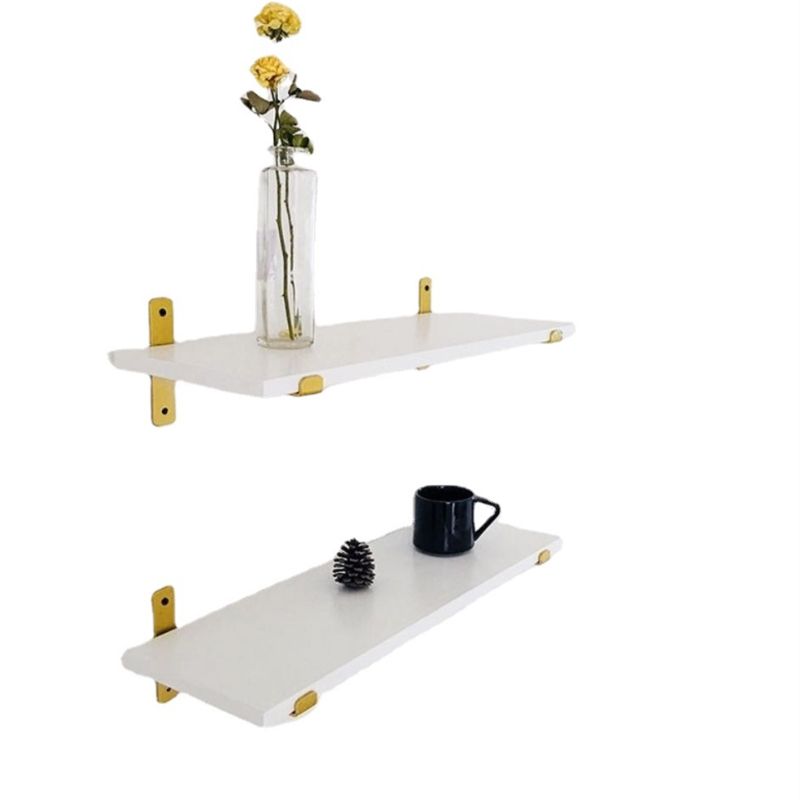 Engineered Wood White Bookshelf Glam Floating Closed Back Bookcase Clearhalo 'Bookcases' 'furn' 'furn_bookcases' 'Furniture' 'Office Furniture' 1200x1200_41b11ab8-a927-4f57-97b1-d25c0d9af7fe