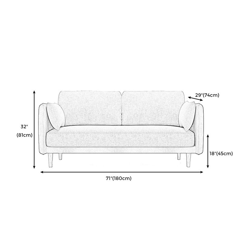 Square Arm Sofa 31.89" H Scandinavian Fabric Sofa with Pillows Clearhalo 'furn' 'furn_sofas' 'Furniture' 'furniture_sofas' 'kitchen' 'kitchen_sofas' 'Living Room Furniture' 'Sofa' 'sofas' 1200x1200_41b2afa7-5dfe-438f-a988-a1fed4207612