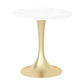 Luxury Sintered Stone Top Dining Table Round Table with Gold Metal Pedestal Clearhalo 'Dining Tables & Seating' 'Dining Tables' 'dining_table' 'furn' 'furn_dining_table' 'Furniture' 'furniture_dining_table' 'Kitchen & Dining Furniture' 'kitchen' 'kitchen_dining_table' 1200x1200_41b47e4d-1efb-47c2-a27d-390896c59a59