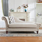 Traditional One Armed Fabric Accent Chair Rolled Arms Chaise Clearhalo 'Chairs & Seating' 'Chaise Lounge' 'chaise_lounge' 'furn' 'furn_chaise_lounge' 'Furniture' 'Living Room Furniture' 1200x1200_41b51193-cea8-4405-a158-edcadc6cda6b