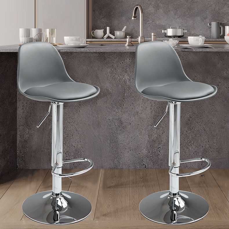 Contemporary Metal Dining Kitchen Room Armless Stool Adjustable Height Barstool Clearhalo 'Bar Furniture' 'Bar Stools' 'bar_stools' 'furn' 'furn_bar_stools' 'Furniture' 'furniture_bar_stools' 'Kitchen & Dining Furniture' 1200x1200_41b5fb48-1718-460d-820b-3e400760b988