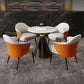 Metal Traditional Luxury Round Table Sintered Stone Top Indoor Table with Pedestal