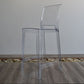 Industrial Style Plasticr Bar-stool Square Seat Counter Bar Stool with Plastic Legs