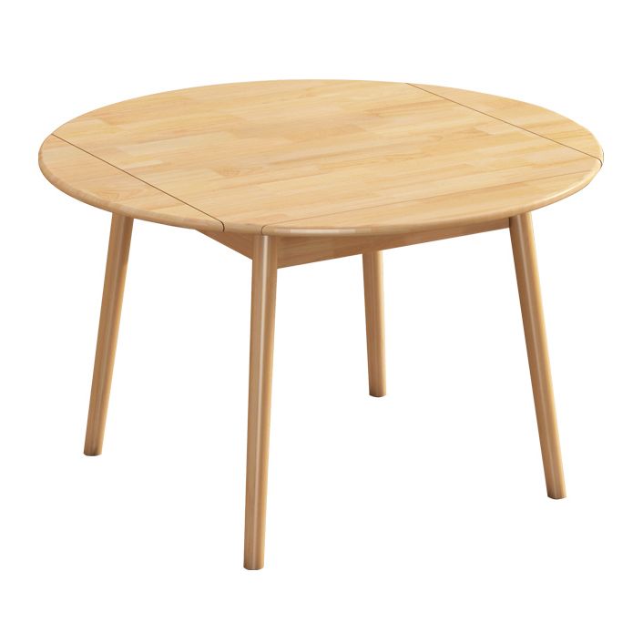Contemporary Round Dining Table Rubberwood Solid Wood Table with 4 Legs for Dining Room Clearhalo ' dining_table' 'Dining Tables & Seating' 'Dining Tables' 'furn' 'furn_dining_table' 'Furniture' 'furniture_dining_table' 'Kitchen & Dining Furniture' 'kitchen&dining_furn' 'kitchen' 'kitchen_dining_table' 1200x1200_41b9b85f-9e88-470b-9408-ca3fcf6e4e84