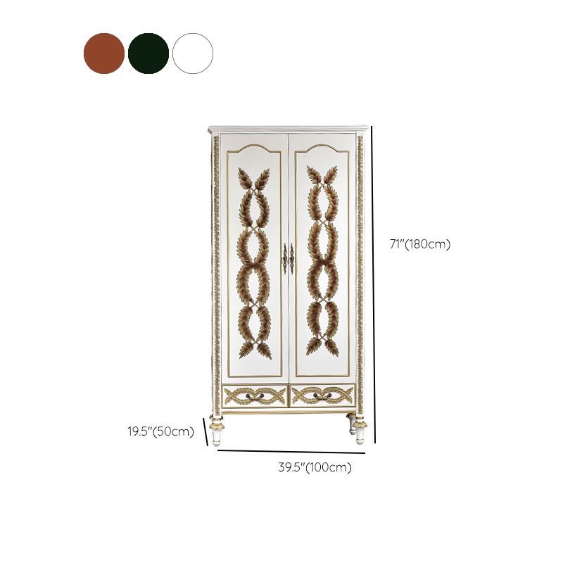 Solid Wood Wardrobe Cabinet Clothes Rail Wardrobe Armoire for Home Clearhalo 'Armoires & Wardrobes' 'armoires_wardrobes' 'Bedroom Furniture' 'furn' 'furn_armoires_wardrobes' 'Furniture' 1200x1200_41bb9673-0509-473a-82f0-7ec204ef8f7f