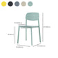Modern Style Chair Dining Open Back Armless Chair for Kitchen with Plastic Legs