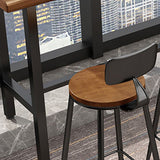 木製のトップテーブル工業スタイルの長方形のパティオテーブルパティオの使用