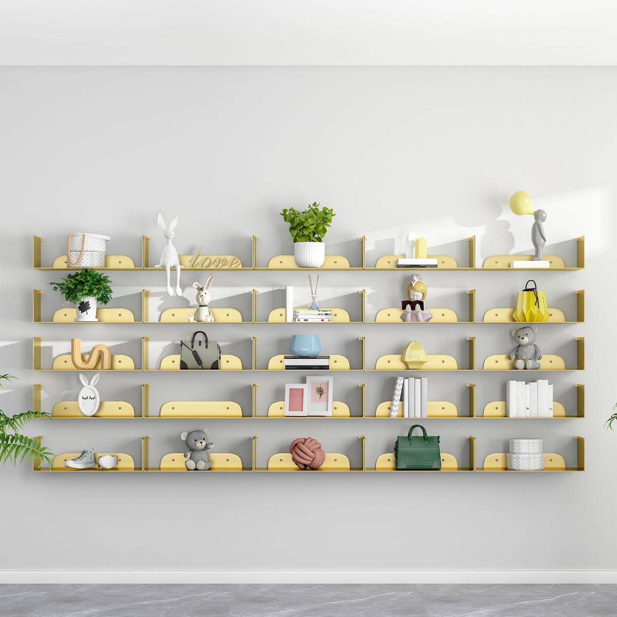 Modern Style Bookcase Metal Wall Mounted Bookshelf for Home Office Clearhalo 'Bookcases' 'furn' 'furn_bookcases' 'Furniture' 'Office Furniture' 1200x1200_41bcc8eb-74e1-4e2a-996b-f11e15e7991d