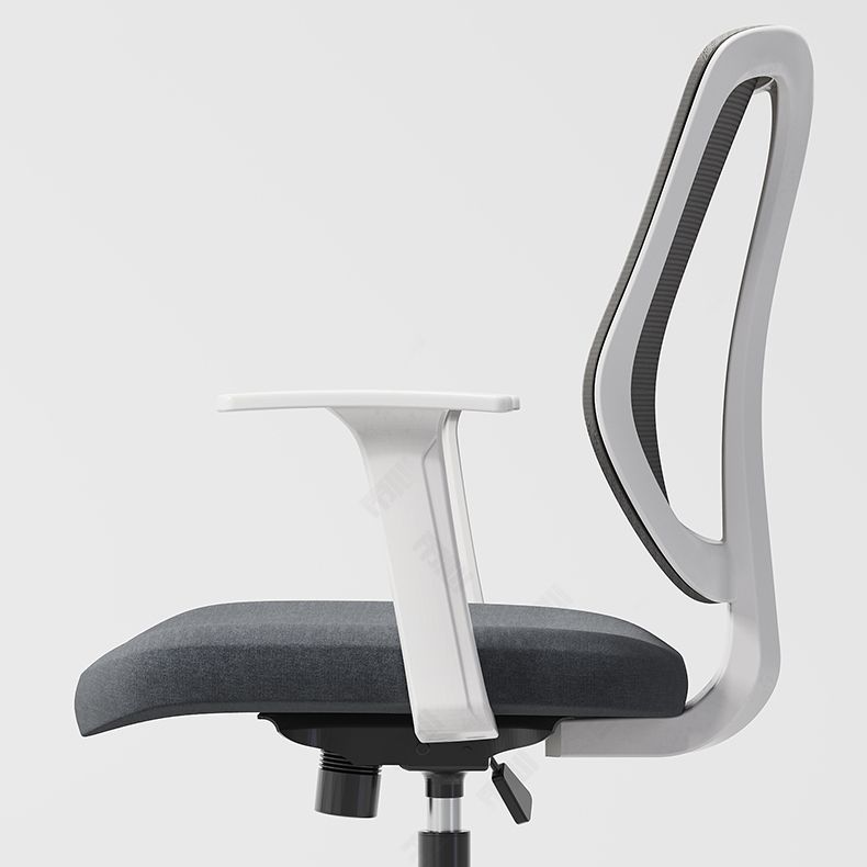 Silla de oficina moderna altura del asiento ajustable brazos fijos silla giratoria con ruedas