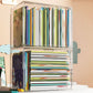 Modern Style Bookshelf Stackable Plastic Bookcase for Home Office