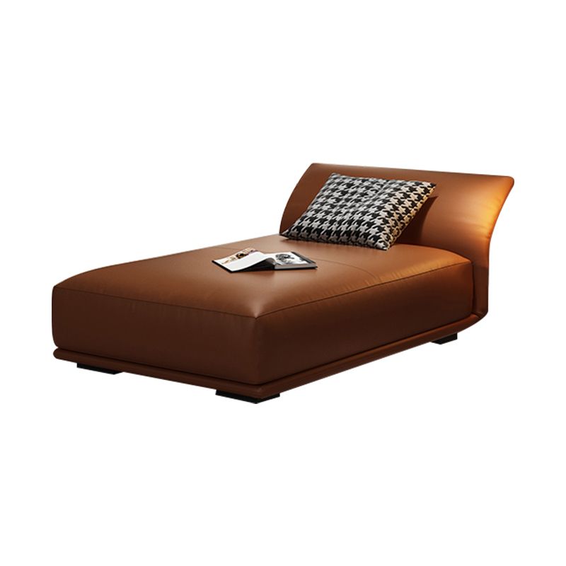 Chaise longue rembourrée contemporaine avec accoudoirs