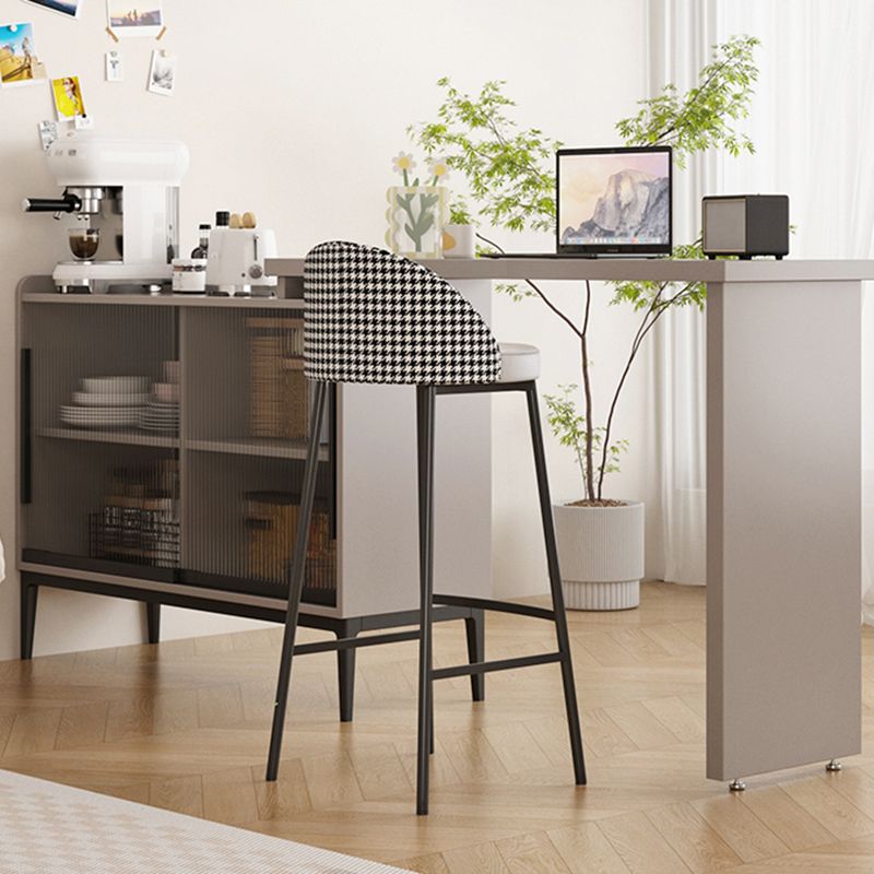 Table de tabouret de bar rectangulaire en bois Modem & Contemporary pour le salon