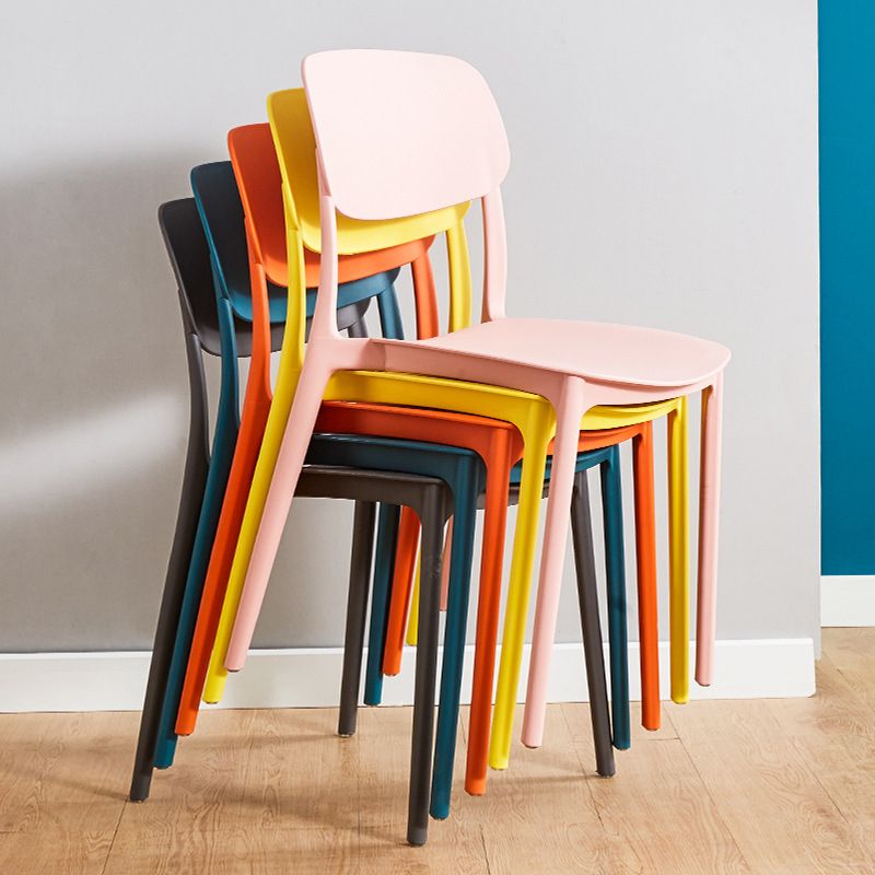 Glam Style Plastic Side Chair Matte Finish Open Back Home Use Dining Chair Clearhalo ' kitchen&dining_furn' 'Dining Chairs' 'Dining Tables & Seating' 'dining_chair' 'Furniture' 'furniture_dining_chair' 'Kitchen & Dining Furniture' 'kitchen' 1200x1200_41c045c1-a5be-46f3-b7a9-121cdc5d8510