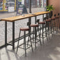 Modern 1/7 Pieces Bar Table Set Rectangle Wood Counter Table with High Stools for Cafe Clearhalo 'Bar Furniture' 'furn' 'furn_home_bar_bar_sets' 'Furniture' 'Home Bars & Bar Sets' 'home_bar_bar_sets' 'Kitchen & Dining Furniture' 1200x1200_41c0c6bf-2571-451b-b9a9-4b32b77948c6