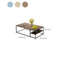 Contemporary Rectangle Wooden Coffee Table with 1 Shelf and Steel Frame Base Clearhalo 'Coffee & Accent Tables' 'Coffee Tables' 'coffee_tables' 'furn' 'furn_coffee_tables' 'Furniture' 'Living Room Furniture' 1200x1200_41c2c0dc-5a94-46e5-b176-98cc1b6b9792
