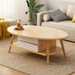 Contemporary Wooden Single Coffee Table 4 Legs Cocktail Table