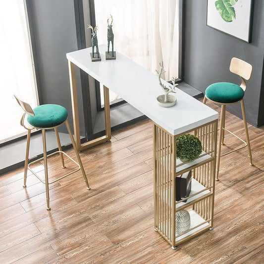 Vaste houten barkruk en tafelset 1/2/3 stuks pub eetterset