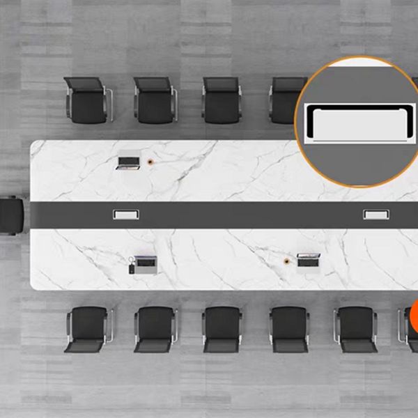 Scrivania di scrittura in stile industriale Curve Cable Management Office Desk