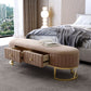 Glam Cushioned Seating Bench Entryway and Bedroom Bench , 18" W