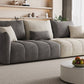Contemporary Solid Color Pillow Back Square Arm Sofa For Living Room