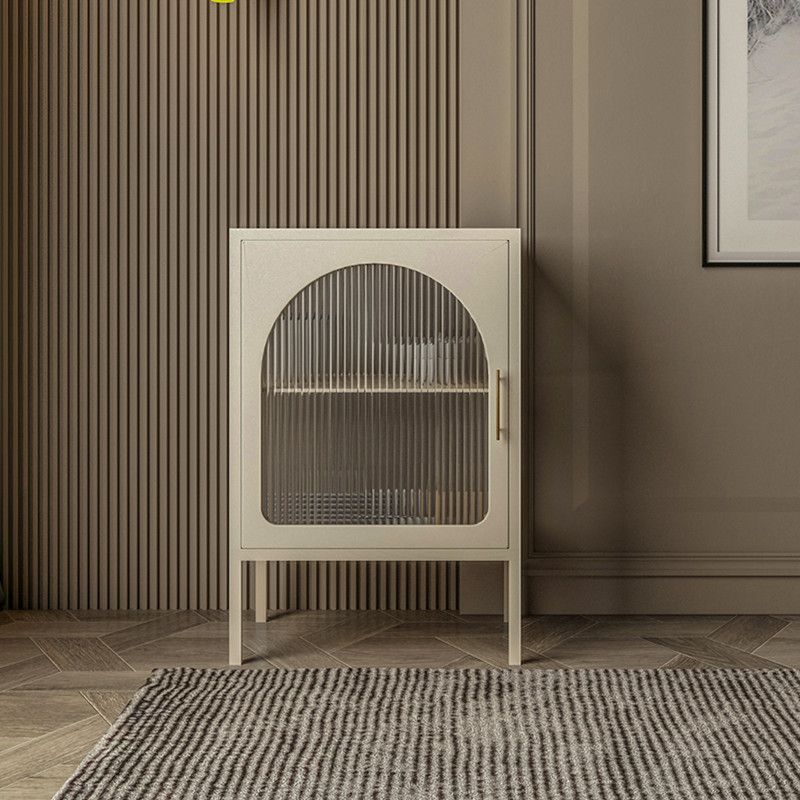 Moderno moderno mobile curioso in metallo porte in vetro armadio per soggiorno