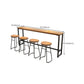 Industrial Metal Base Bar Table Black Iron Solid Wood Pub Table for Patio Clearhalo 'Bar Furniture' 'Bar Tables' 'bar_tables' 'furn' 'furn_bar_tables' 'Furniture' 'Kitchen & Dining Furniture' 1200x1200_41cadaf0-588d-42fb-ab3a-756342db7b7b