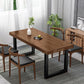 Solid Wood Top Dining Table Traditional Luxury Pine Wood Table with Sled Base