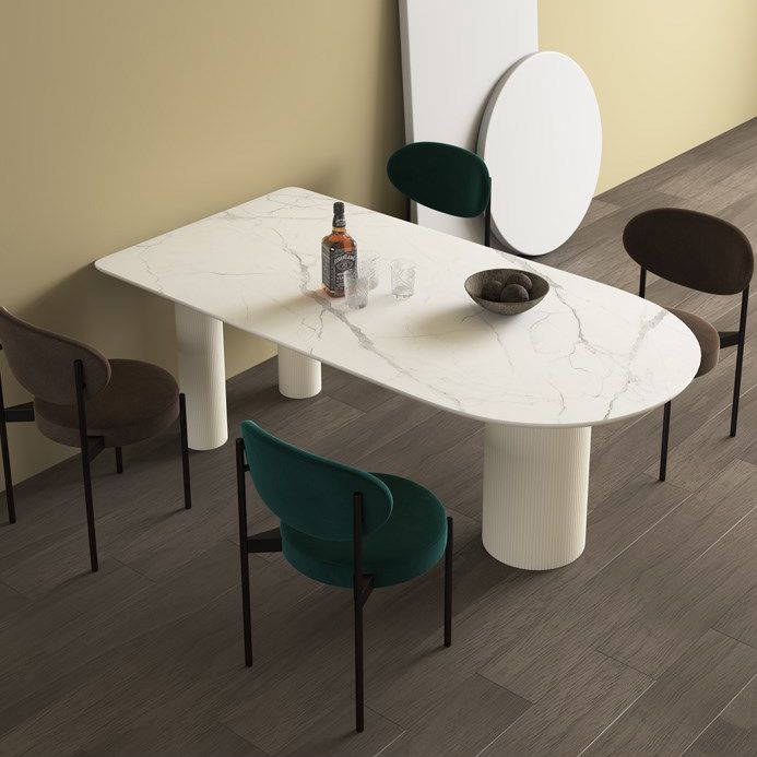 Free Form Sintered Stone Table for Restaurant Modern Indoor White Table with 3 Legs Clearhalo ' dining_table' 'Dining Tables & Seating' 'Dining Tables' 'furn' 'furn_dining_table' 'Furniture' 'furniture_dining_table' 'Kitchen & Dining Furniture' 'kitchen&dining_furn' 'kitchen' 'kitchen_dining_table' 1200x1200_41cdbc8b-6b11-4eab-9435-d15359a29cf7