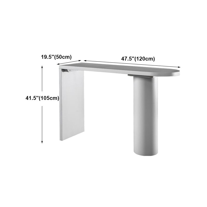 Industrial White Pub Bar Table Wood Double Pedestal Bar Dining Table Fixed Table Clearhalo 'Bar Furniture' 'Bar Tables' 'bar_tables' 'furn' 'furn_bar_tables' 'Furniture' 'furniture_bar_tables' 'Kitchen & Dining Furniture' 1200x1200_41ce51ee-dbf0-4c1e-961b-55ca88396957