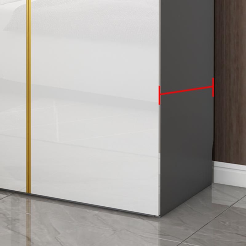 Armoire armoire de garde-robe moderne avec rail de vêtements