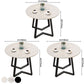 Round Double Pedestal Dining Site Table Contemporary Dinette Table for Home Clearhalo ' dining_table' 'Dining Tables & Seating' 'Dining Tables' 'furn' 'furn_dining_table' 'Furniture' 'furniture_dining_table' 'Kitchen & Dining Furniture' 'kitchen&dining_furn' 'kitchen' 'kitchen_dining_table' 1200x1200_41d02b04-c929-47ee-a7f9-0ad28db81471