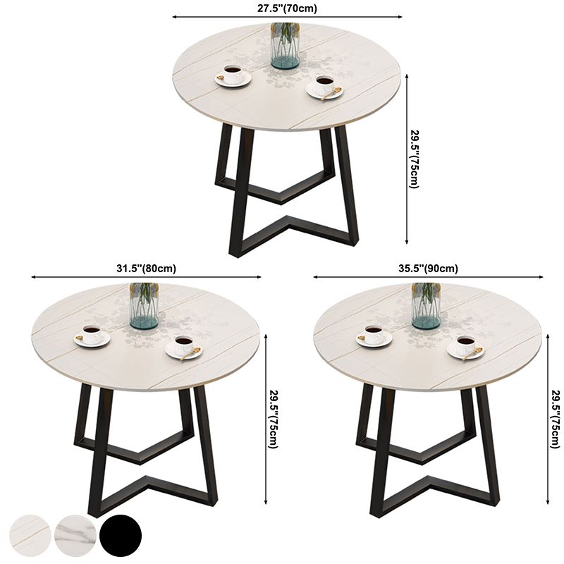 Round Double Pedestal Dining Site Table Contemporary Dinette Table for Home Clearhalo ' dining_table' 'Dining Tables & Seating' 'Dining Tables' 'furn' 'furn_dining_table' 'Furniture' 'furniture_dining_table' 'Kitchen & Dining Furniture' 'kitchen&dining_furn' 'kitchen' 'kitchen_dining_table' 1200x1200_41d02b04-c929-47ee-a7f9-0ad28db81471